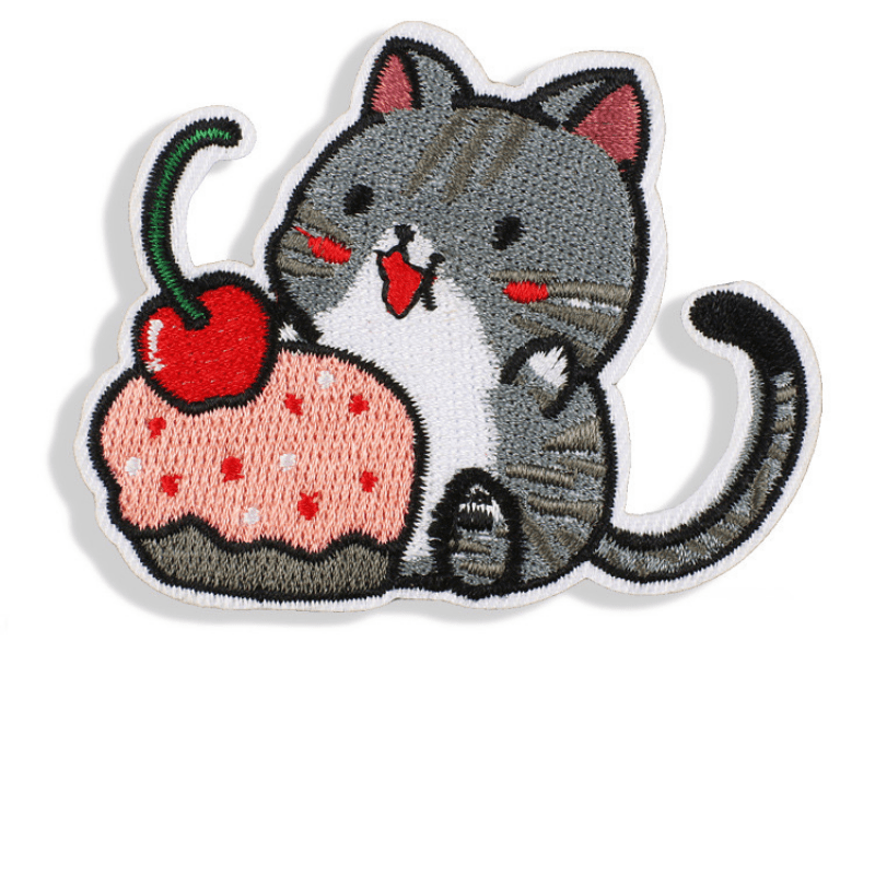 Cartoon Cat Patches Embroidery Applique Iron On Heat Patches - Temu