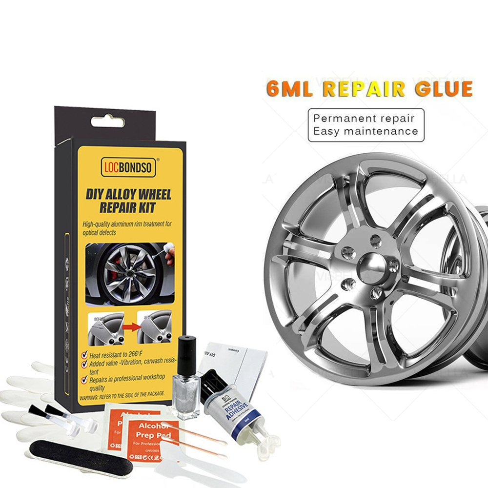 Car Wheel Rim Scratch Repair Kit Car DIY Alloy Wheel Repair Adhesive Kit  Universal Auto Rim Dent Scratch Care Accessories - AliExpress