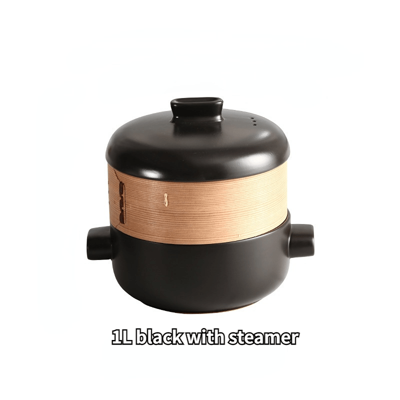 1Set Aluminum Sticky Rice Steamer Cooker Steamer BamBoo Basket Pot Kitchen  Food