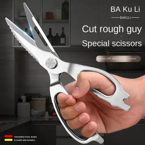 Kitchen Scissors Stainless Steel Kitchen Shears With Magnetic Holder Apply  To Meat Vegetables BBQ Kitchen Gadgets Poultry Shear