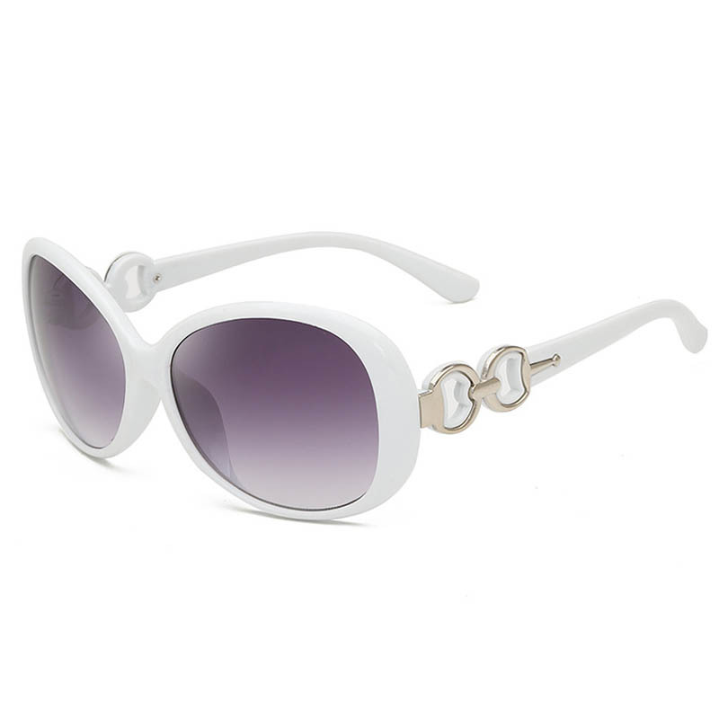 Oval Frame Sunglasses Casual Gradient Lens UV400