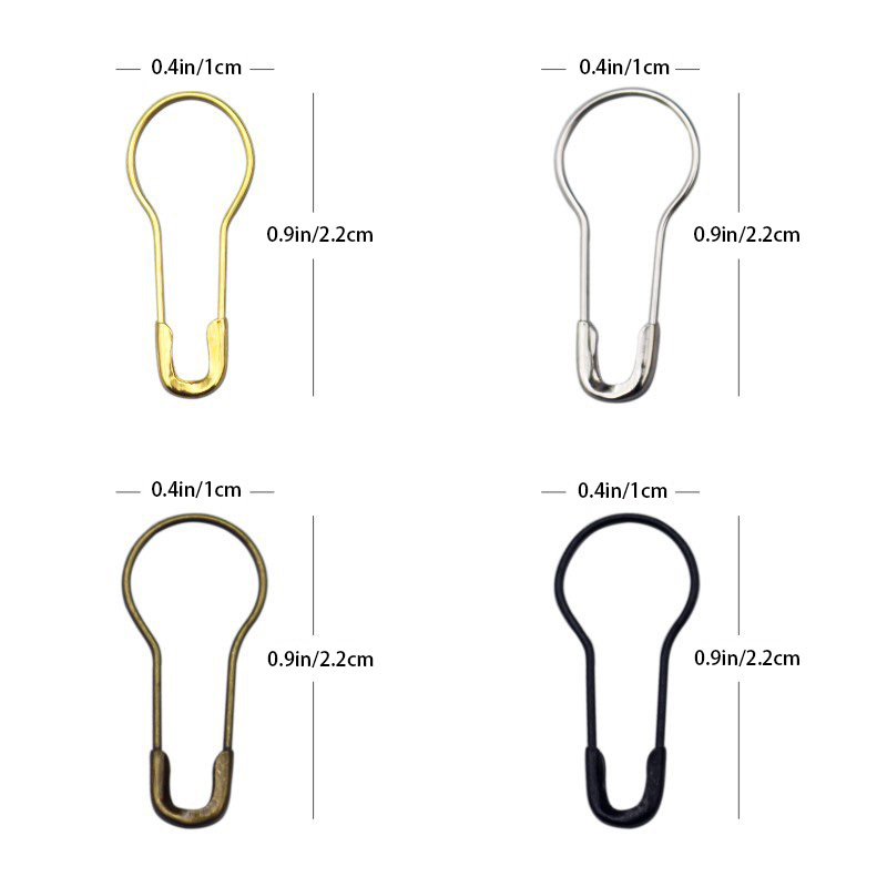1000Pcs Black Safety Pins 0.86 Metal Bulb Pins Gourd Pin Clothing Tag Pins  Calabash Pin for DIY Craft, Home Accessories 