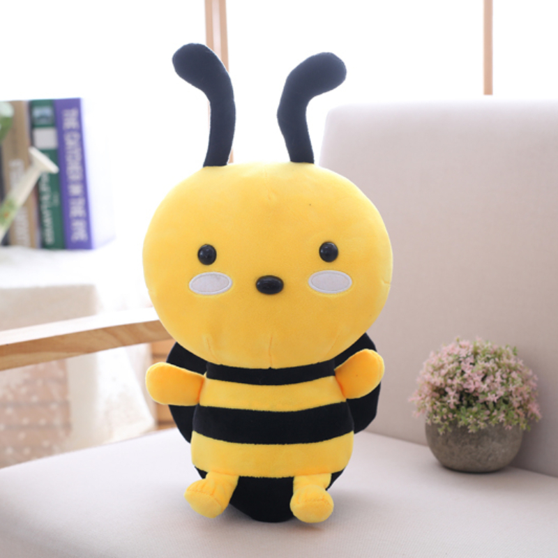 Fuzzy Bumblebee Plush Bee Toy Bee Soft Toy Stuffed Animal Toy Stuffed Plush  Pillows Bee Gifts For Women Tw