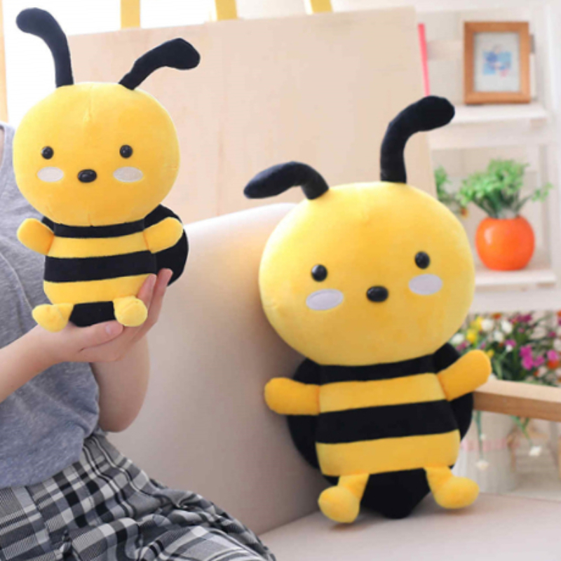 Fuzzy Bumblebee Plush Bee Toy Bee Soft Toy Stuffed Animal Toy Stuffed Plush  Pillows Bee Gifts For Women Boys Girls Birthday Or Party 30cm Doll (h-3)
