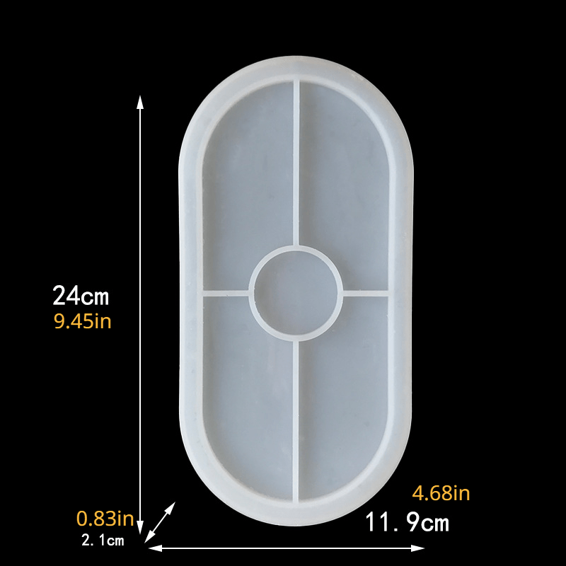 Moule silicone plateau ovale 18cm dessous de pot pour plâtre béton argile  résine savon cire polyester pâte polymère fimo - Un grand marché