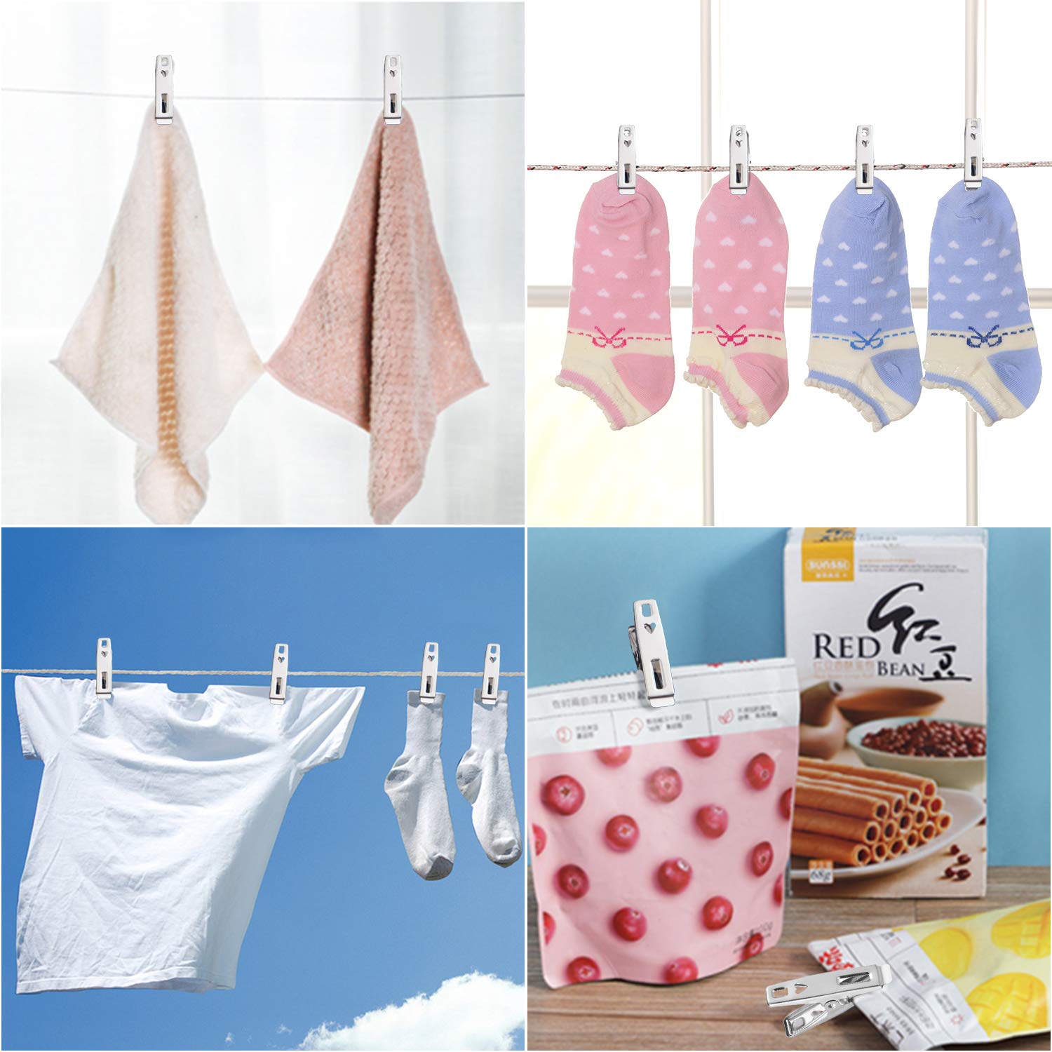 1pcs Clothes Pegs Stainless Steel Clothespins Drying Towels Socks Clothing  Clamp Bedspread Hanger Clip Laundry Cloth Pins - AliExpress