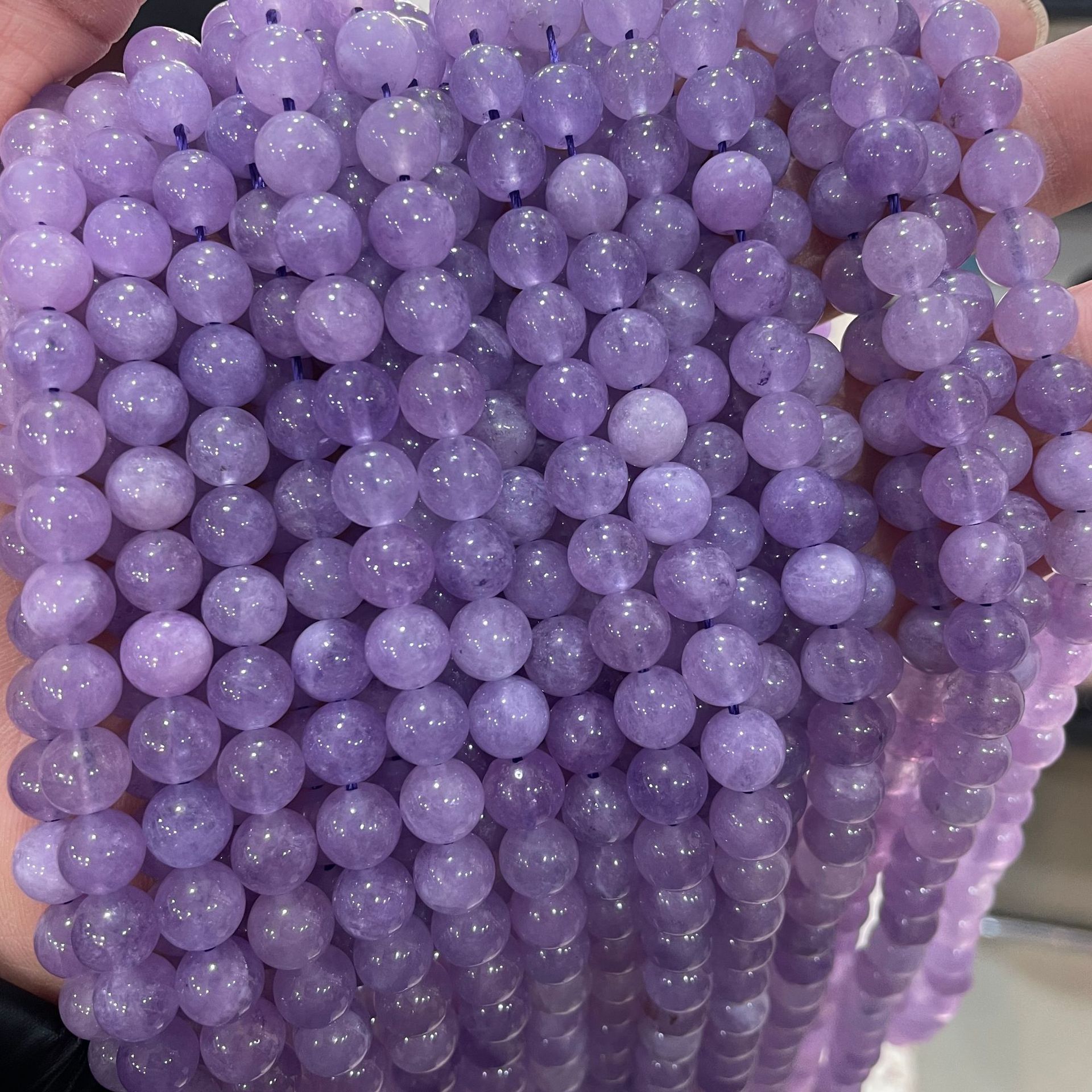 Lavender Amethyst Round Beads Beaded DIY Jewelry Accessories 6mm(0.24)  -10mm(0.4) Optimized Lavender Amethyst Round Beads, Lavender Loose Beads,  Nat