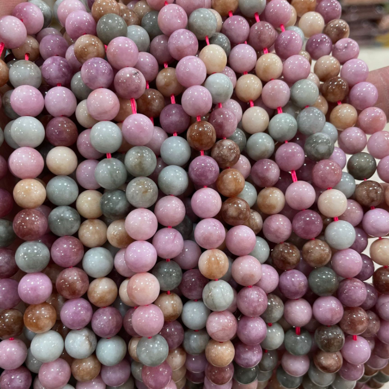 

Natural Optimized Rainbow Alxa Stone Beads Diy Jewelry Accessories 6mm (0.24") -10mm (0.4") Macaron Shake Scatter Beads Round Beads For Faux Jewelry, Necklace, Earrings Bracelet Making