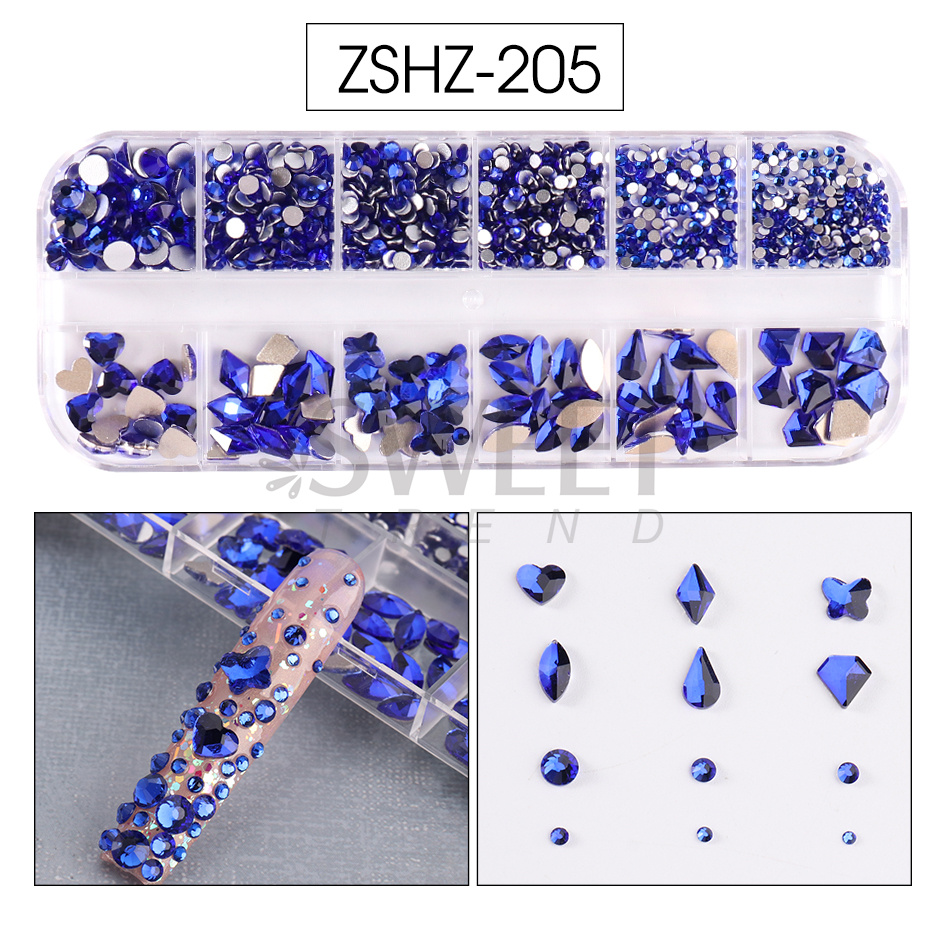 PEACOCK Blue PREMIUM CRYSTALS, Non Hotfix Nail Crystals, Micro Zircon  Rhinestones Nail Charms, 1000 Crystals Jar, Small Gift Ideas for Her 