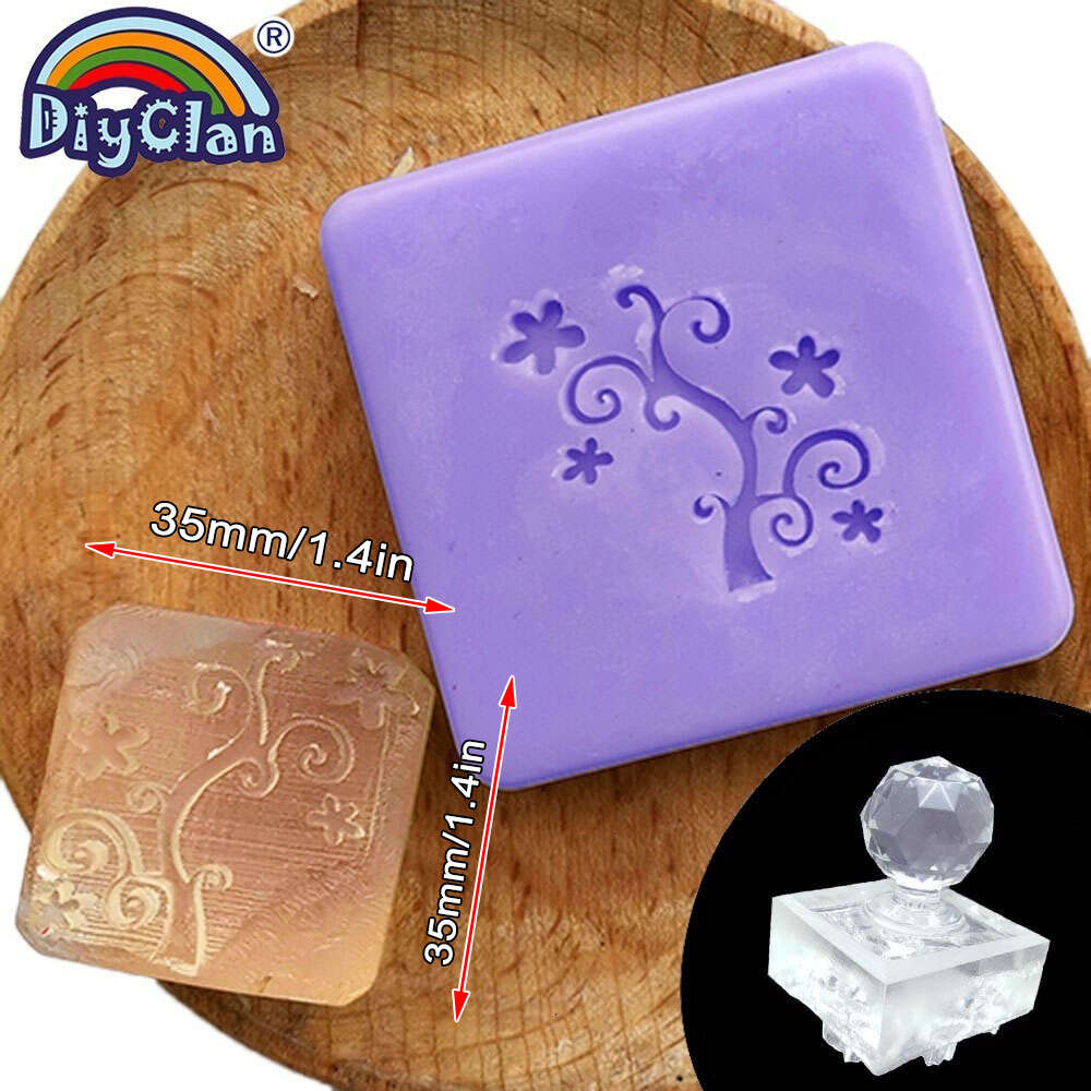  Heart Tree Design Handmade White Resin Soap Stamp Stamping Soap  Mold Craft Drop Soap Chapter Z0061Ds : Arts, Crafts & Sewing