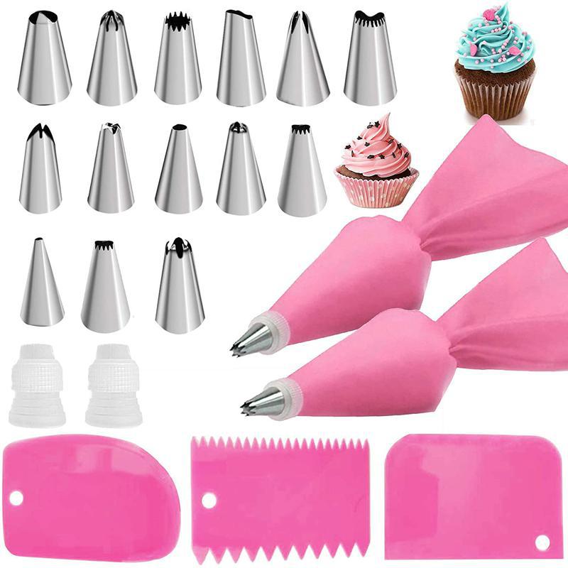 Cake Decorating Tools Supplies Kit: 236pcs Baking Accessories with Storage  Case - Piping Bags and Icing Tips Set - Cupcake Cookie Frosting Fondant