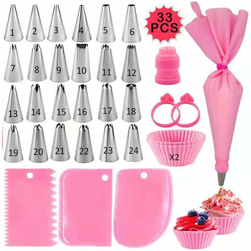 Cake Decorating Tools Supplies Kit: 236pcs Baking Accessories with Storage  Case - Piping Bags and Icing Tips Set - Cupcake Cookie Frosting Fondant