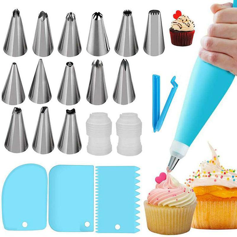 Cake Decorating Tools Supplies Kit: 236pcs Baking Accessories with Storage  Case - Piping Bags and Icing Tips Set - Cupcake Cookie Frosting Fondant