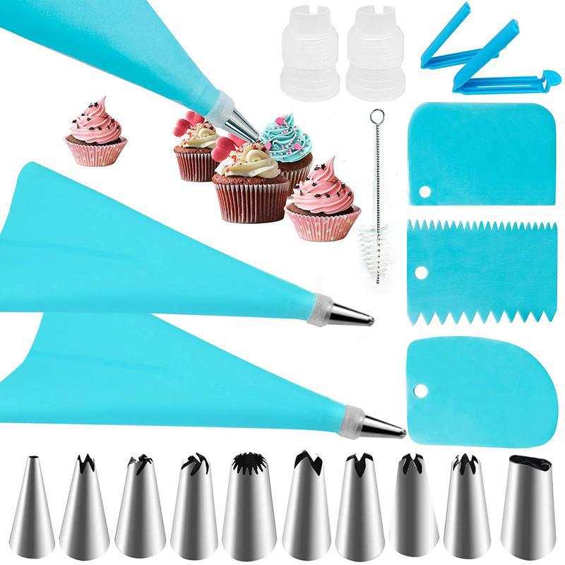 Cake Decorating Tools Supplies Kit: 236pcs Baking Accessories with Storage  Case - Piping Bags and Icing Tips Set - Cupcake Cookie Frosting Fondant