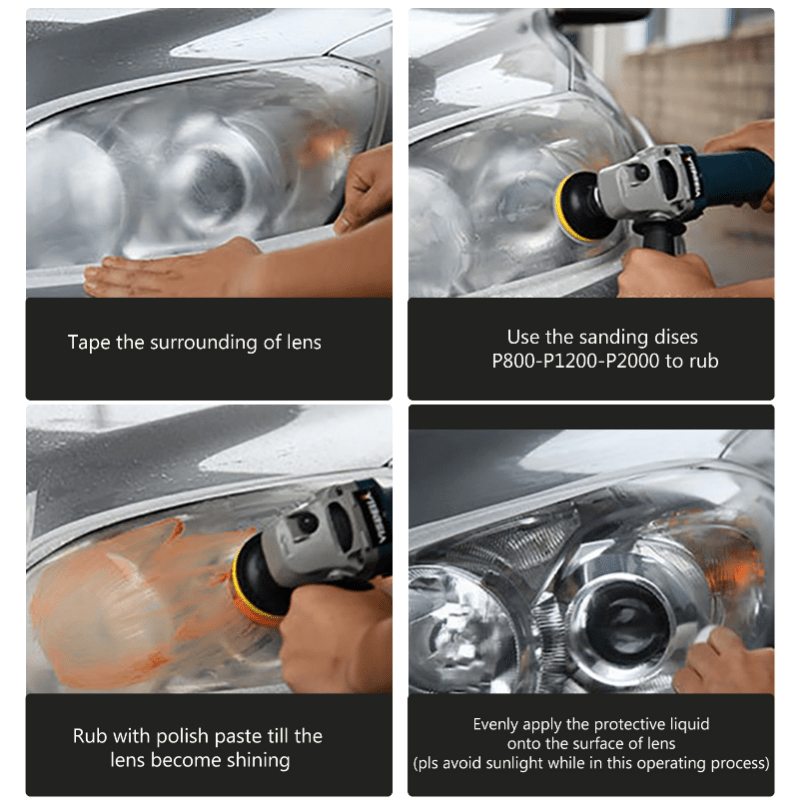 Car Headlight Restoration Polishing Kits Headlamp Repair - Temu