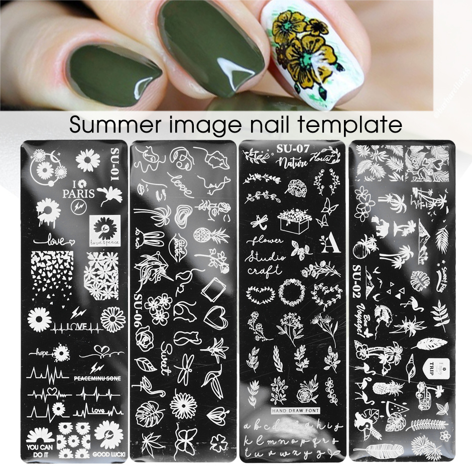 Nail Art Stamping Plates  Nail Template Plate - 2023 Nail Template Plate  Printing - Aliexpress