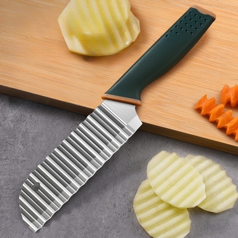 Wolf Tooth Potato Knife Cutting Potato Wave Knife Kitchen Home Vegetable  Cutting Artifact Fancy Slitter Potato Grid Slicing Tool For  Restaurants/supermarkets - Temu