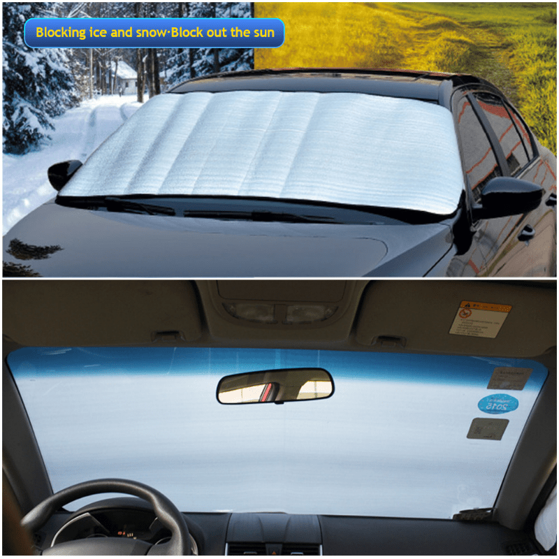 Bâche de protection universelle de voiture anti-neige bâche extérieure  pare-brise pare-soleil imperméable à l'eau anti-glace anti-gel  auto-protecteur