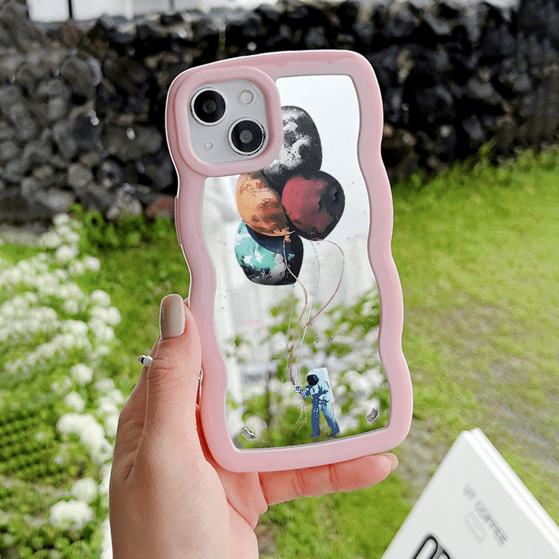 Balloons Pattern Mirror Phone Case - Temu