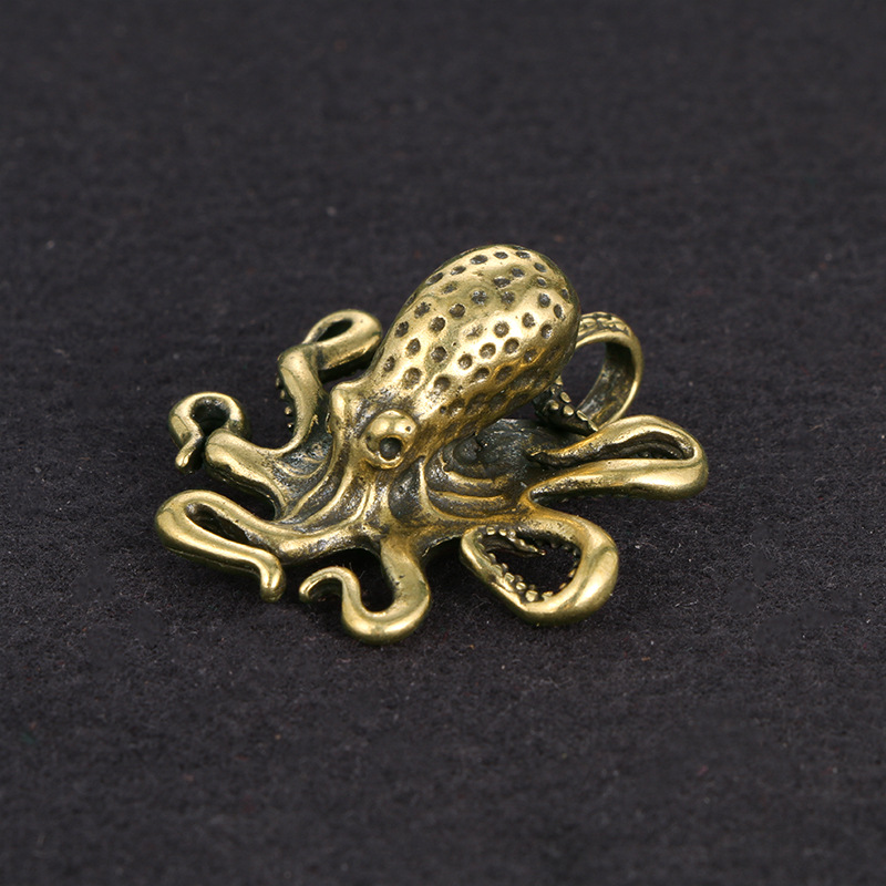 Brass Solid Octopus Study Living Room Decoration Cute Decor - Temu