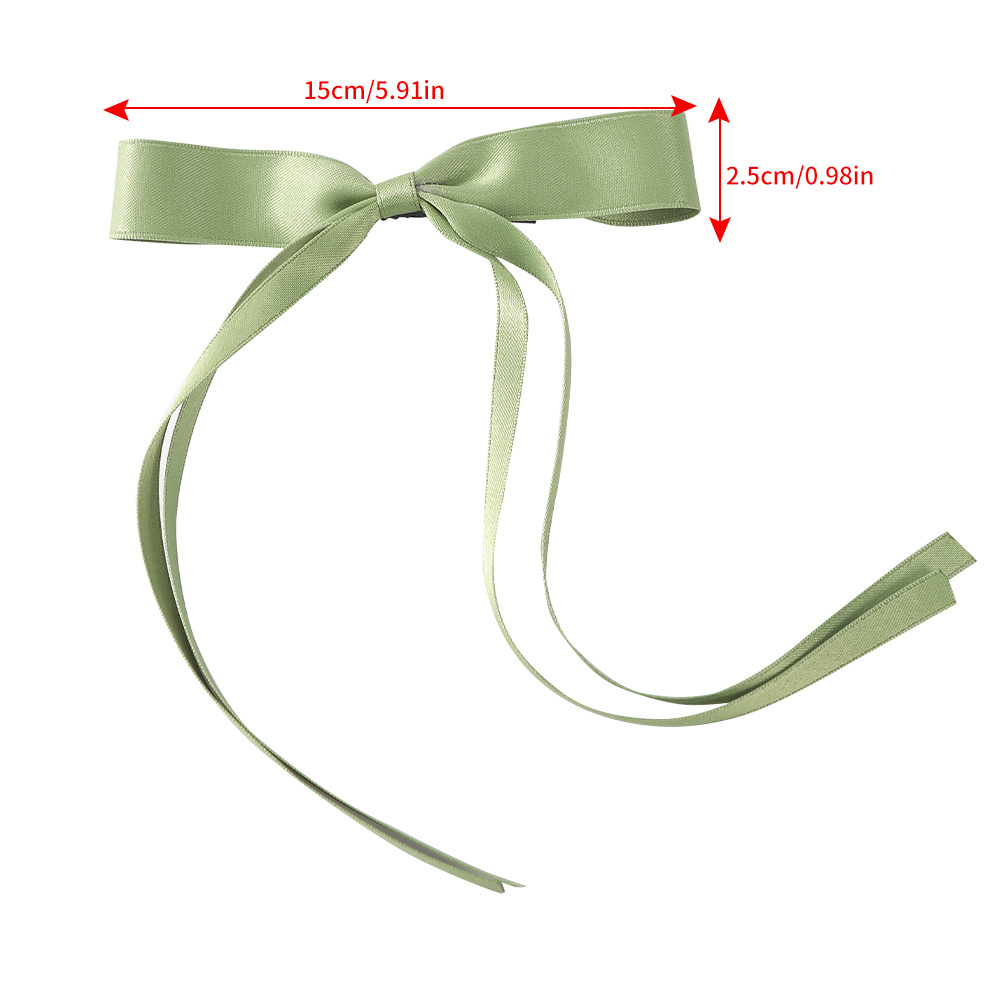 Bow Hair Clip Long Streamer Spring Clip Elegant And Sweet Hair Accessories  For Women