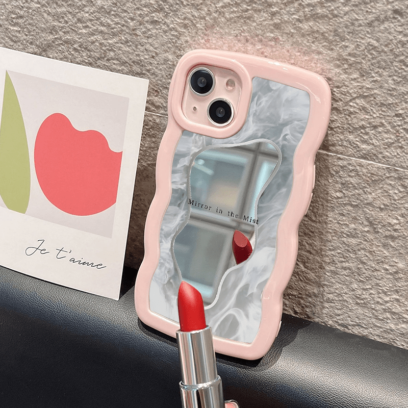 

Protective & Stylish Smoke Pattern Mirror Phone Case - Perfect For Iphone 14, 13, 12, 11, 8, 7, X, Xr, Xs Max