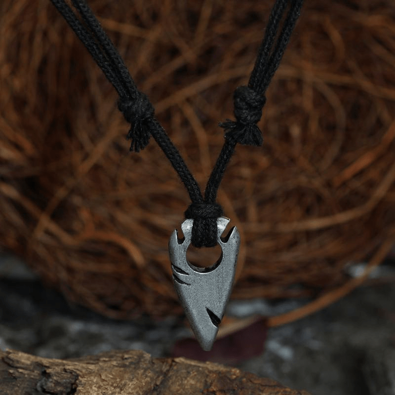 Nordic Stainless Steel Arrow Pendant Necklace, Punk Style