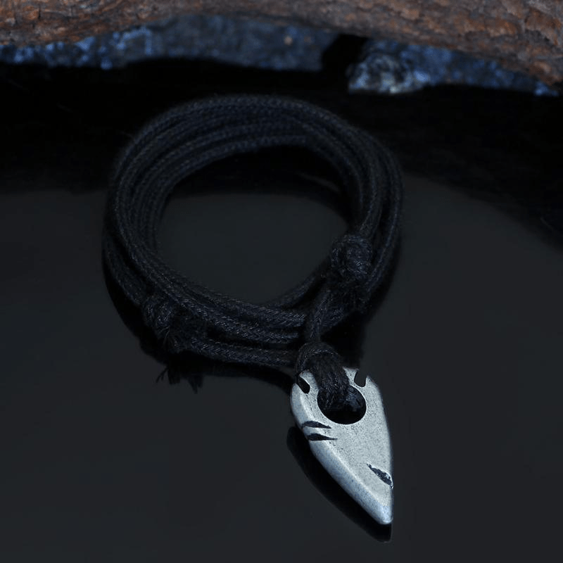 Nordic Stainless Steel Arrow Pendant Necklace, Punk Style