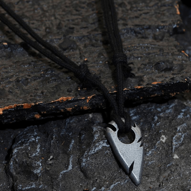 Nordic Stainless Steel Arrow Pendant Necklace, Punk Style