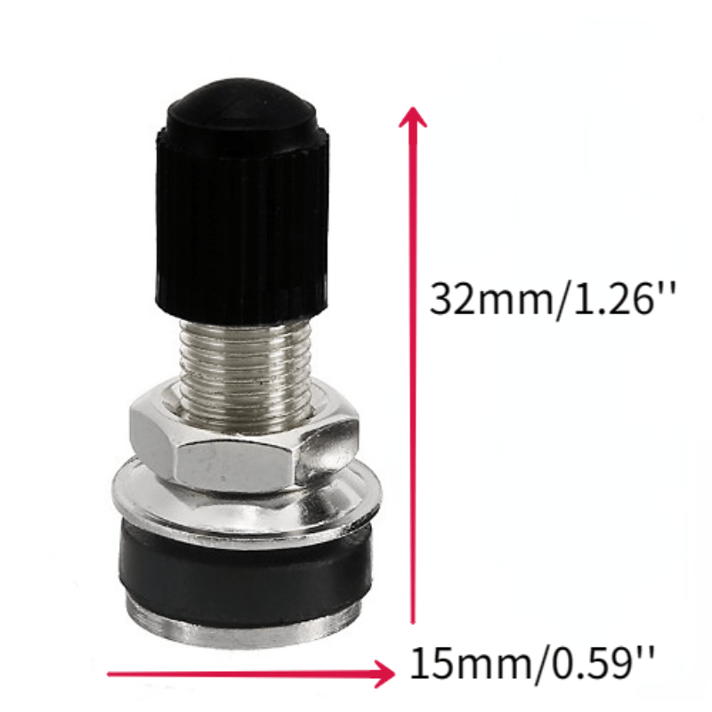 TEMU Válvula de neumático para bicicleta/motocicleta, 32 mm - para motocicleta, scooter, cuatriciclo y neumáticos de bicicleta de montaña sin