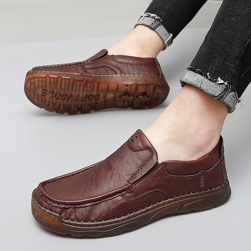 Mens round toe on sale loafers