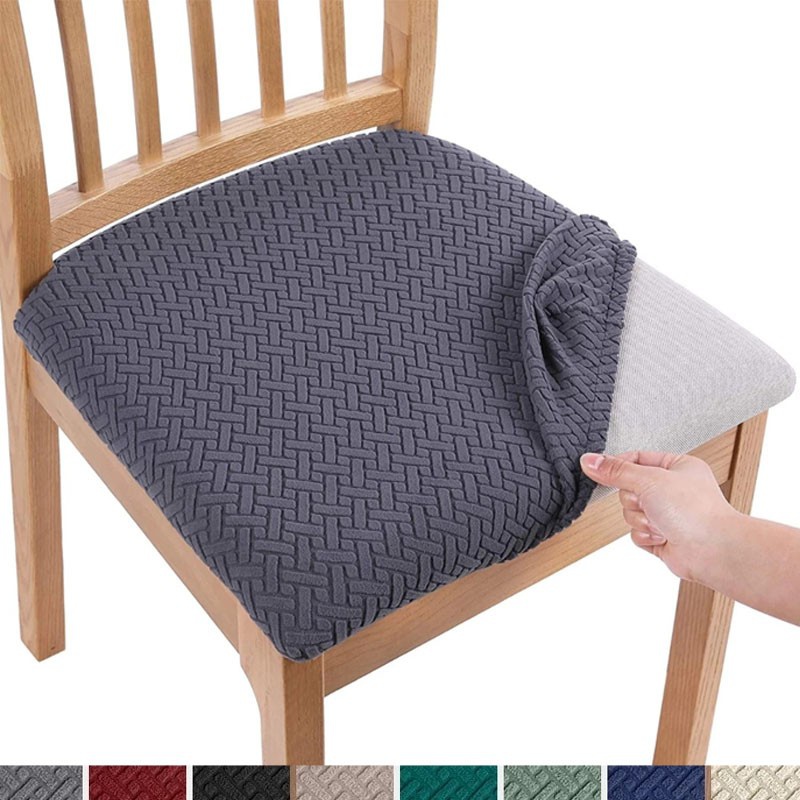 Fundas protectoras de asiento para sillas de comedor, fundas elásticas con  lazos para sillas de comedor y cocina