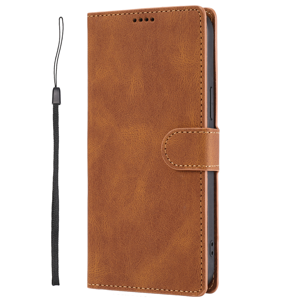 Samsung Galaxy S23 Ultra Luxury Brown Wallet Case Cover