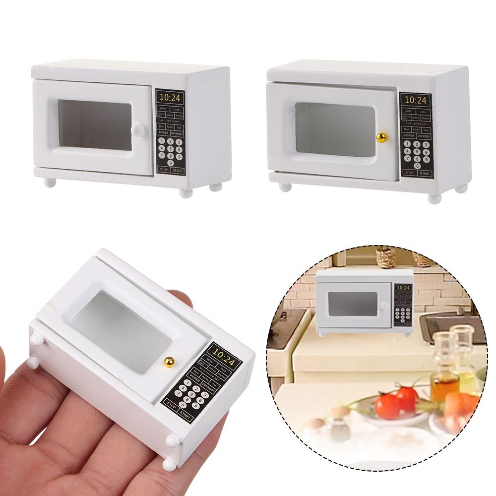 Miniature Microwave Oven Dollhouse Kitchen, Miniatures, 1:12 Scale,  Dollhouse Furniture, Wooden Decorations 
