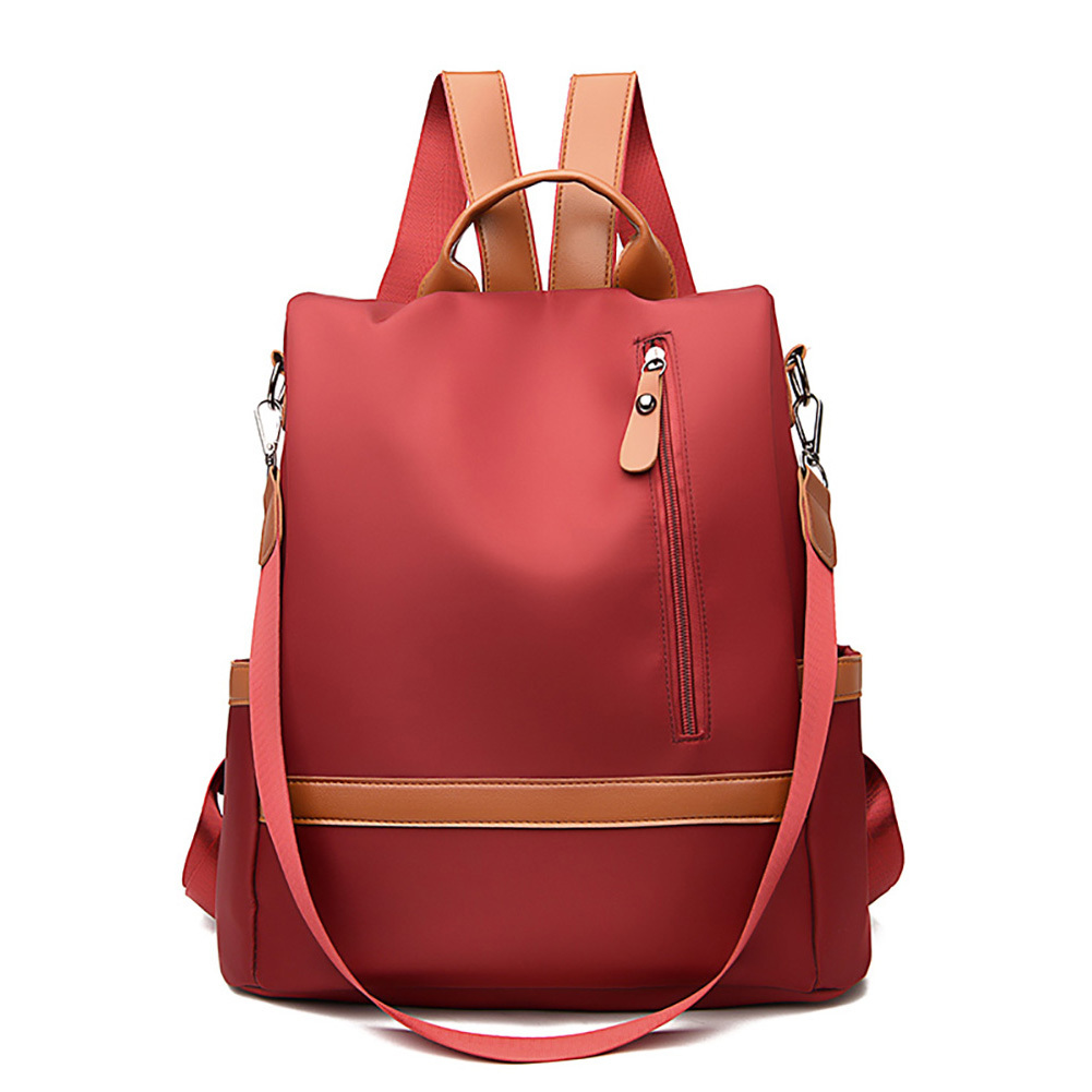Classic Fashion Nylon Zipper Backpack Multi Pocket Large Capacity ...