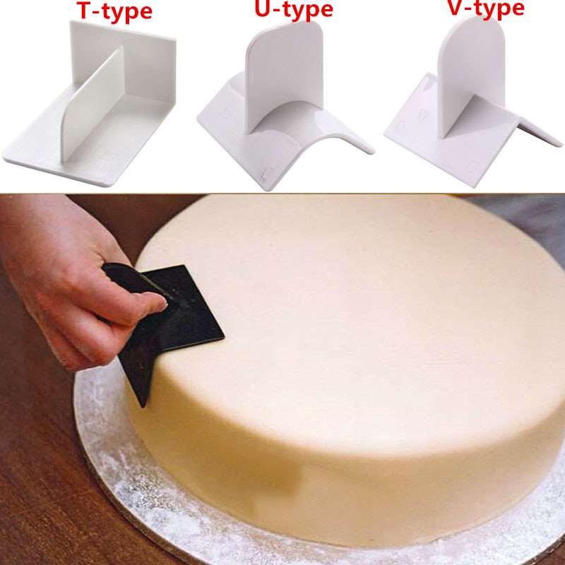 

1pc, Fondant Icing Smoother Polisher, Cake Surface Polishing Molds, For Cake Decoration Sugarcraft Scraper Paddle Tool, Baking Tools, Kitchen Accessories