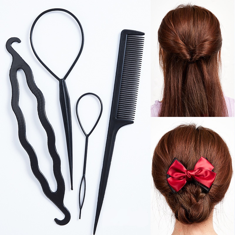 1Set Hairstyle Braiding Tools Set Pull-through Hair Needle Magic Variety  DIY Hair Accessoires Hair Comb Hair Styling Tools - AliExpress