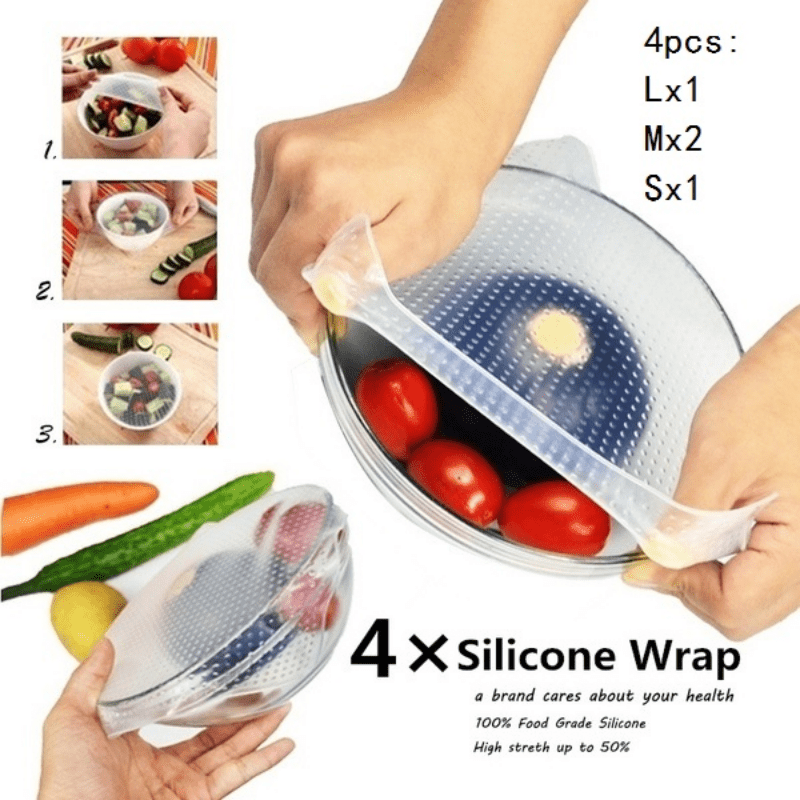 50pcs/100pcs Disposable Food Grade Household Cling Film Thickened Food  Storage Household Elastic Cling Film Kitchen Food Preservation Sealed  Preservat