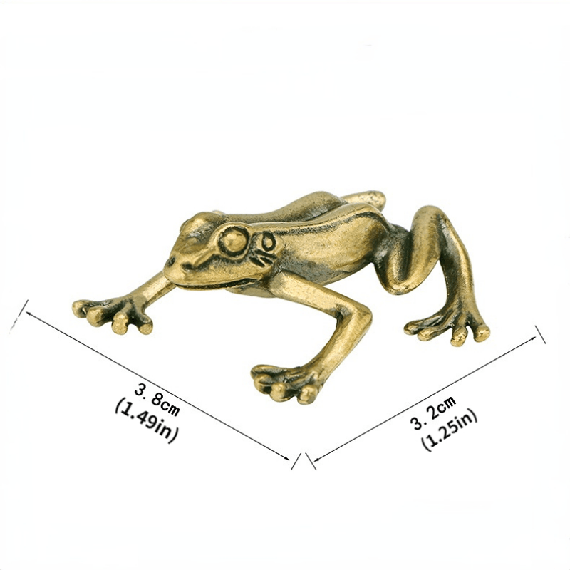 1ピース、真鍮カエルの置物小動物カエル像装飾品装飾ミニチュア幸運の