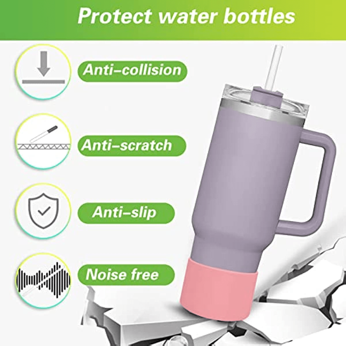 Protective Water Bottle Bottom Sleeve Anti-collision Protective