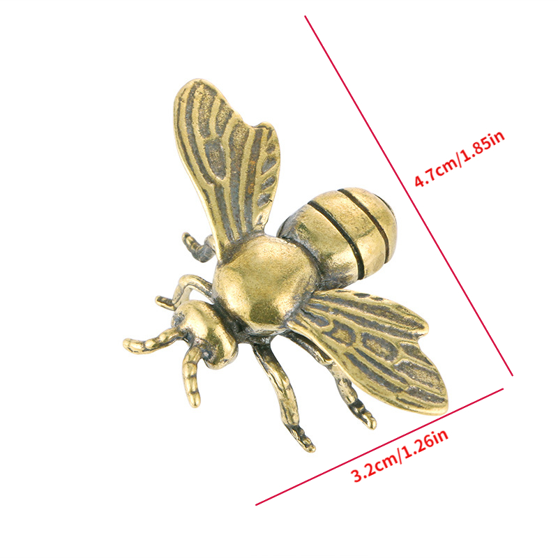 Brass Golden Bees Vintage Beetle Ornament Figurine Sculpture