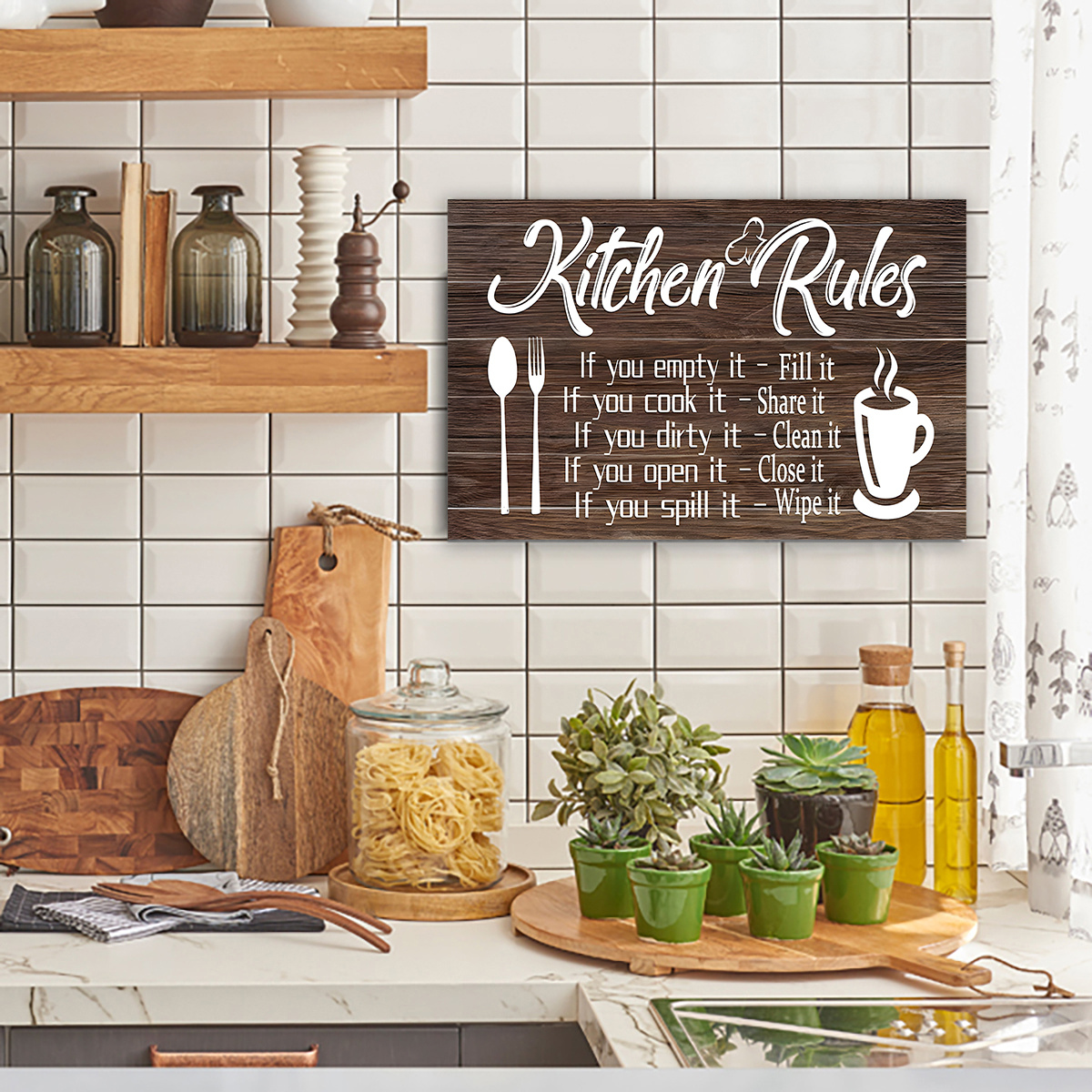 The Secret To A Clean Kitchen, Funny Kitchen Signs, Kitchen Decor, Bake