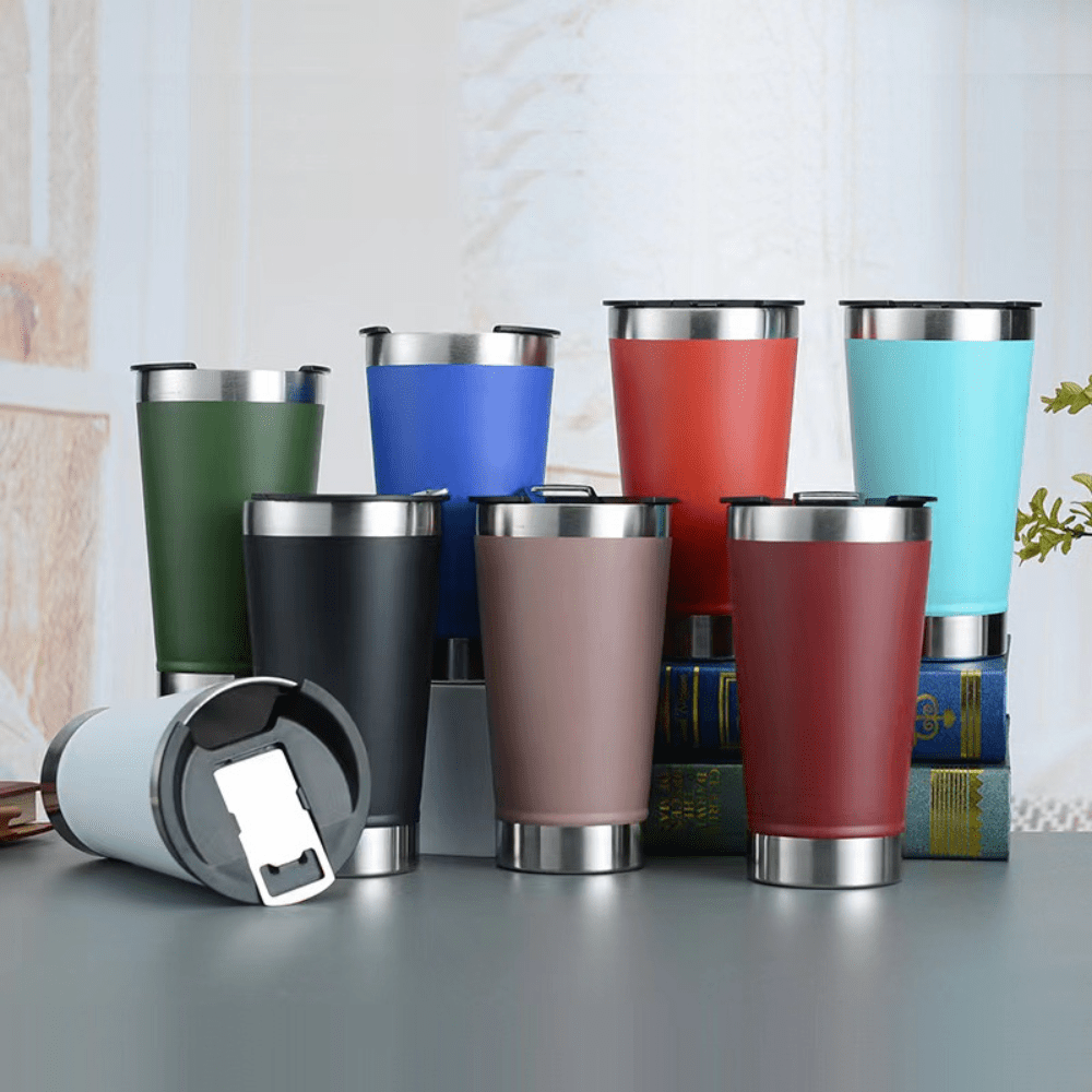 Car Cup Insulation Cold Cup Insulation Coffee Cup Second Generation New  Cold Bowl 304 Stainless Steel Handle Cup Double Layer Ice Bomb Cup Straw Cup  - Temu