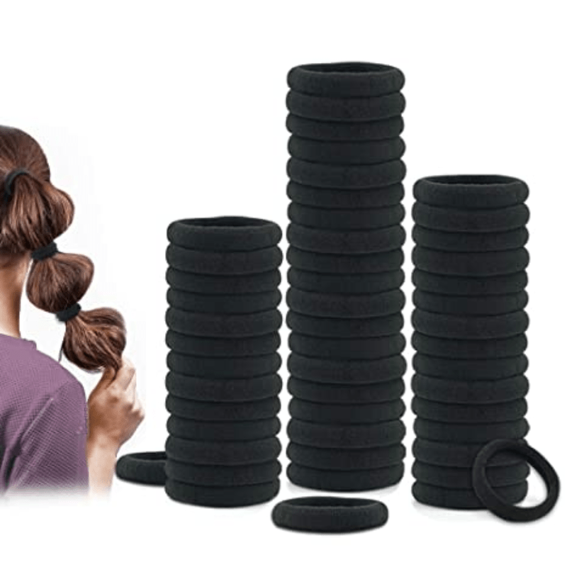 50pcs High Elastic Hair Bands for Women s Black Hairband Rubber Ties Ponytail Holder Scrunchies s Hair Accessories