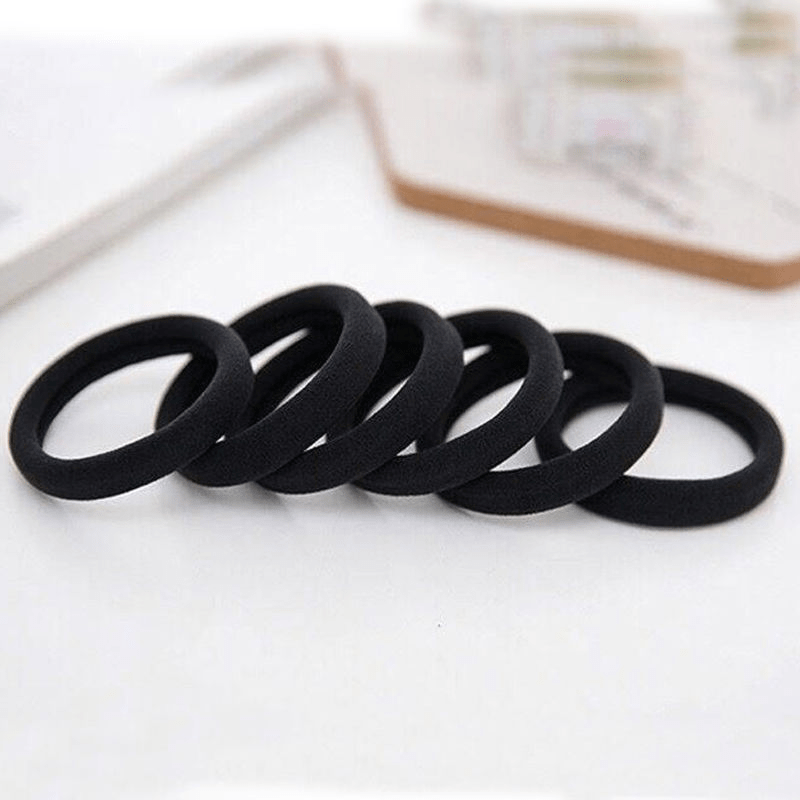 50pcs High Elastic Hair Bands for Women s Black Hairband Rubber Ties Ponytail Holder Scrunchies s Hair Accessories