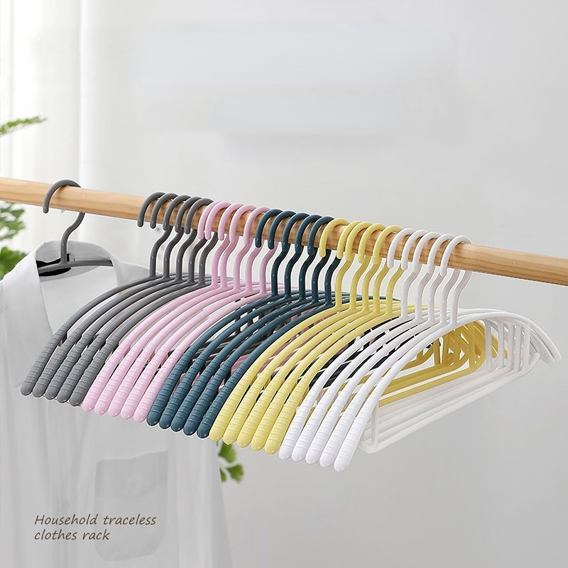 Plastic Clothes Hangers, Traceless Non-slip Clothes Hanger, Ultra-thin Coat  Hanger, Simple Clothes Drying Rack For Clothing Stores - Temu