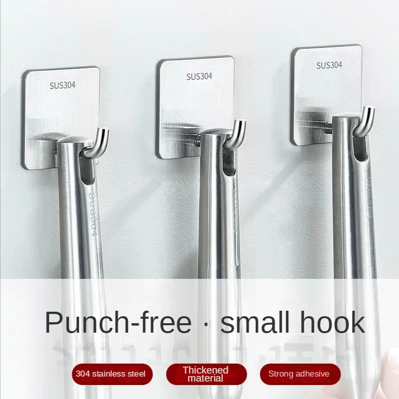 Stainless Steel Punch free Hook Strong Adhesive Wall Load - Temu