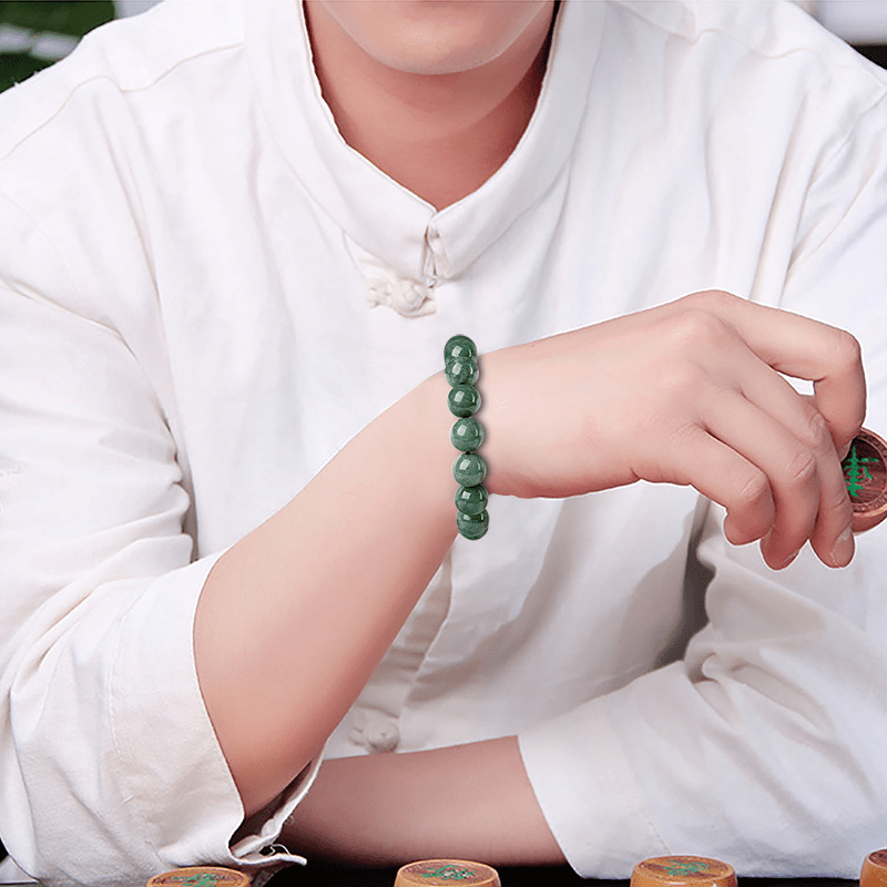 Jade Round Bead Hand String Bracelet