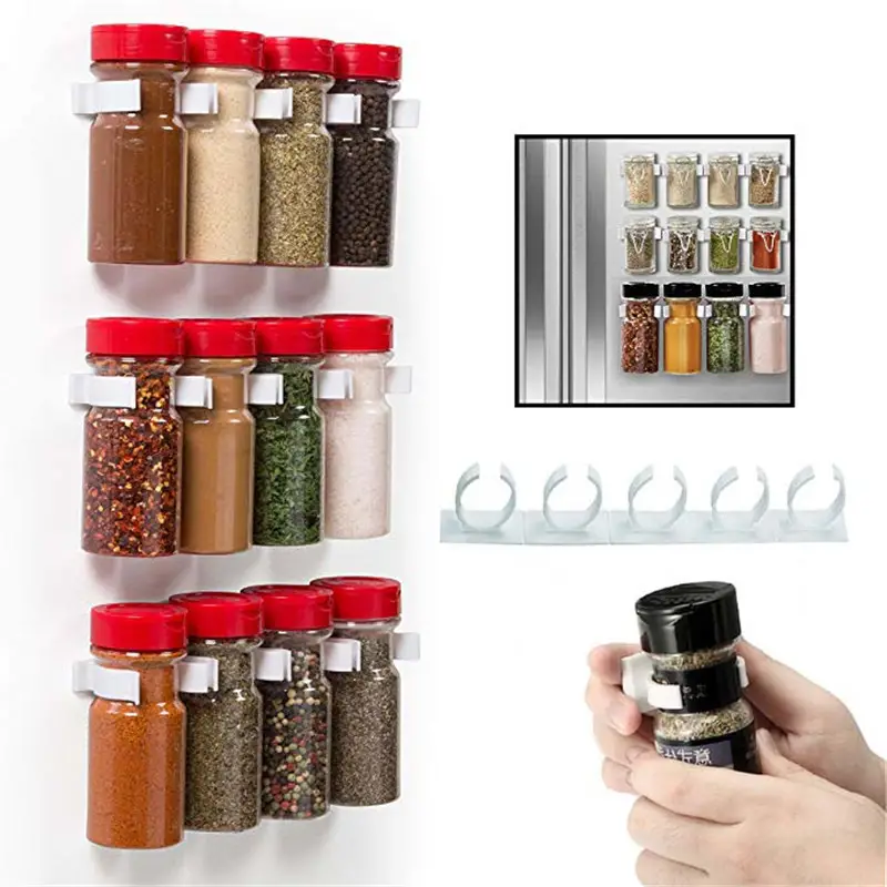 Spice Jars Wall Mounted Seasoning Containers Plastic Spice - Temu