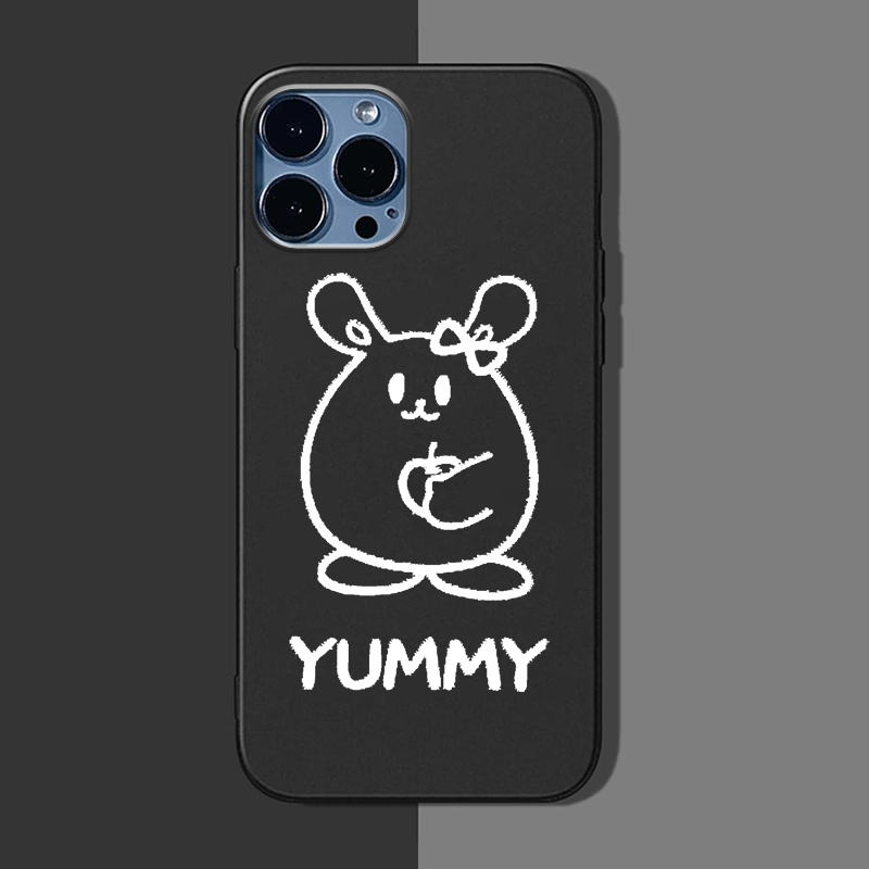 Fat Cat And English Yummy Graphic Phone Case For Iphone 14 Pro Max